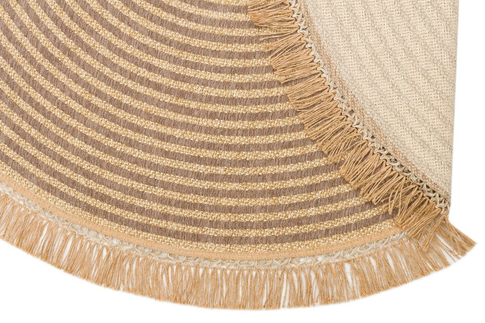BRK 07 GREY Hasır Görünümlü Kaymaz Renkli Dokuma Modern Kilim