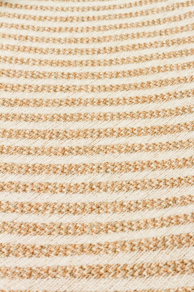 BRK 07 IVORY Hasır Görünümlü Kaymaz Renkli Dokuma Modern Kilim