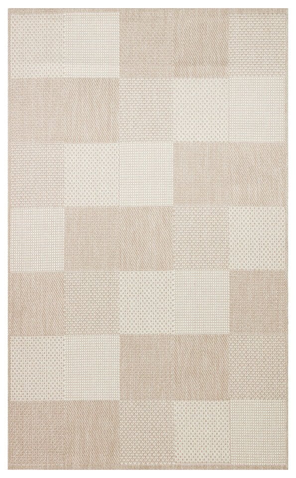 MNO 01 BEIGE Hav Toz Vermez Kaymaz Tabanlı Şık Kilim