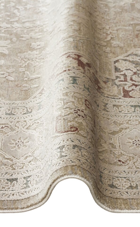 BBL 02 BEIGE Yumuşak Dokulu Vintage Esintilere Sahip Over-dyed Sık Dokuma Salon Halısı 160x230