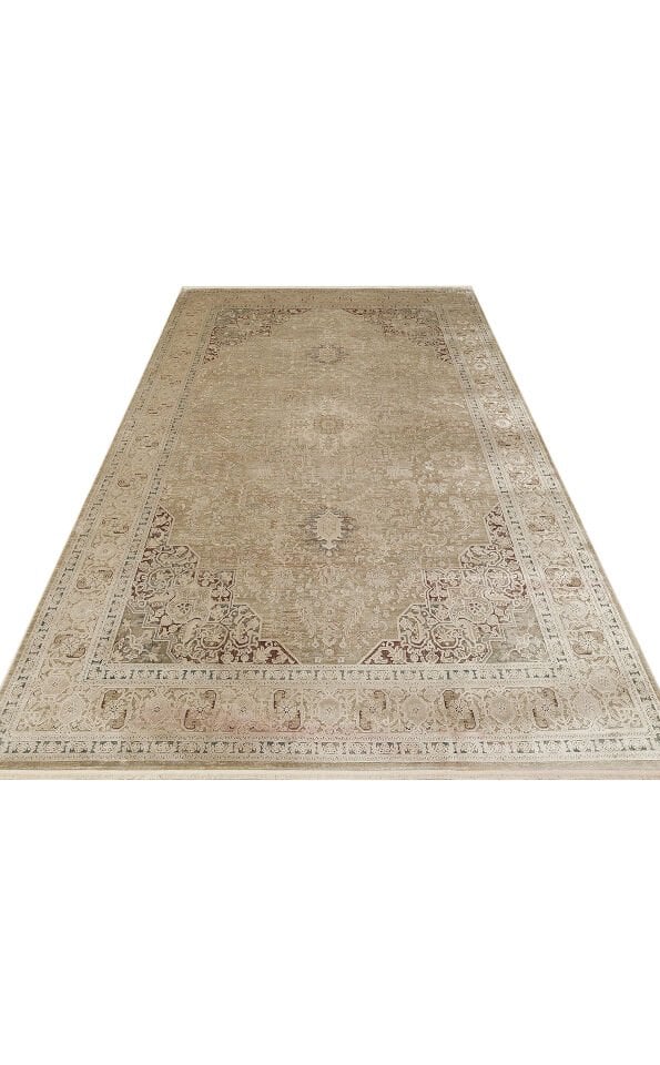 BBL 02 BEIGE Yumuşak Dokulu Vintage Esintilere Sahip Over-dyed Sık Dokuma Salon Halısı 160x230