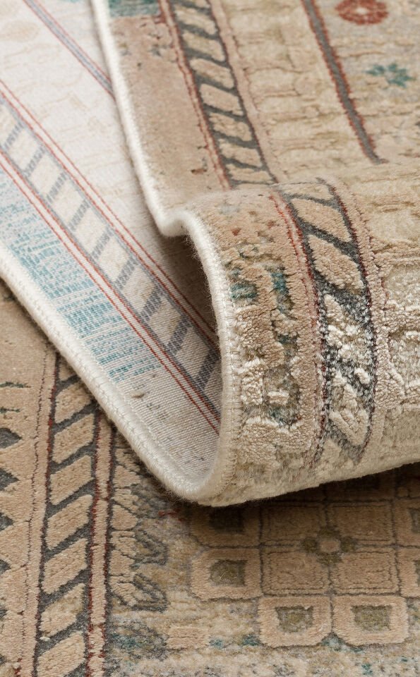 BBL 03 BEIGE Yumuşak Dokulu Vintage Esintilere Sahip Over-dyed Sık Dokuma Salon Halısı 240X340