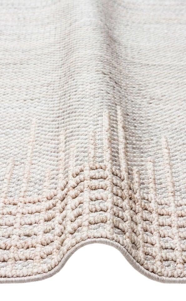 CZY 01 GREY BEIGE Hav Toz Vermez Modern Örgü Dokuma Makine Halısı