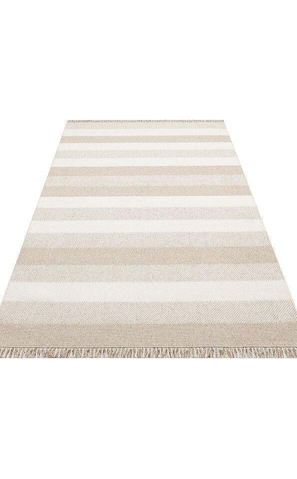 OSL 08 BEIGE Hav Toz Vermez Hasır Dokuma Modern Makine Halısı
