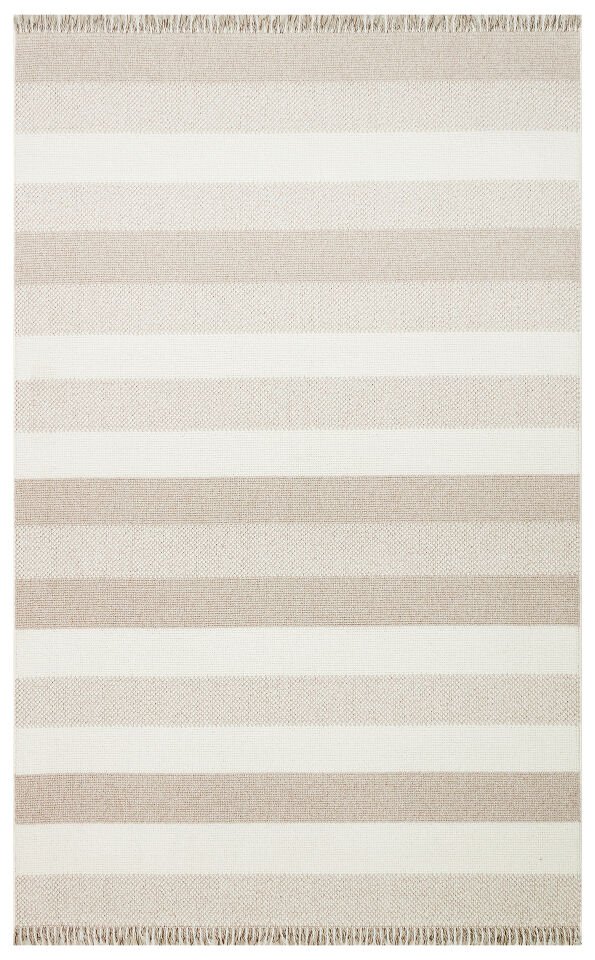 OSL 08 BEIGE Hav Toz Vermez Hasır Dokuma Modern Makine Halısı