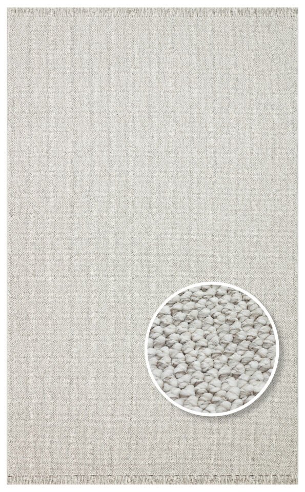 OSL PLAIN GREY Hav Toz Vermez Hasır Dokuma Modern Makine Halısı