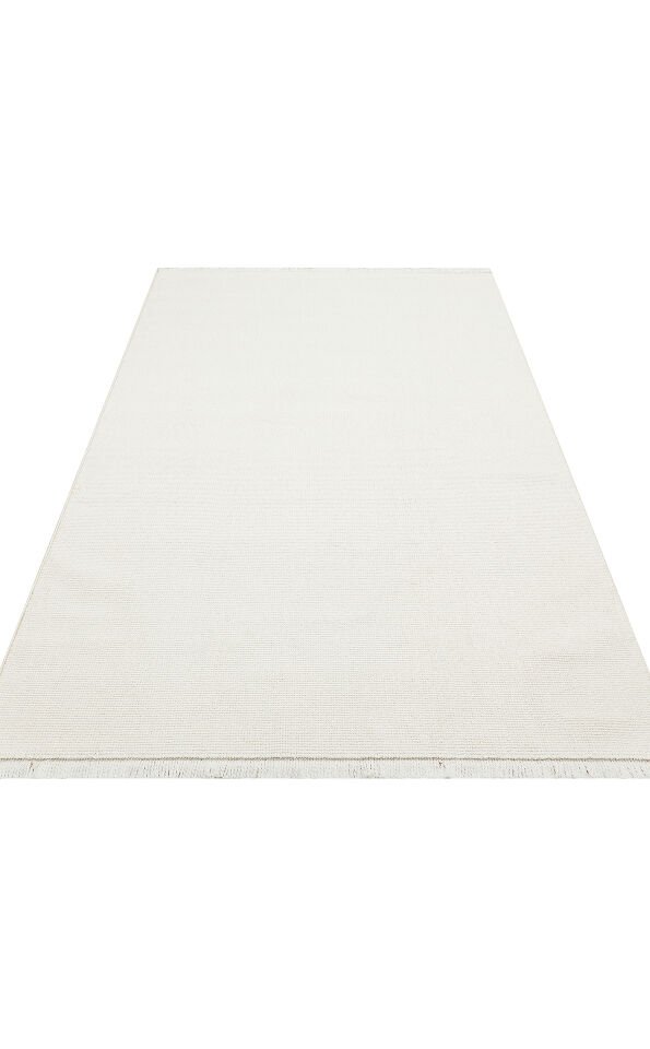 OSL PLAIN WHITE Hav Toz Vermez Hasır Dokuma Modern Makine Halısı