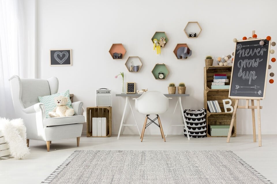 SH 01 GREY Hav Toz Vermez Hasır Dokuma Modern Makine Halısı
