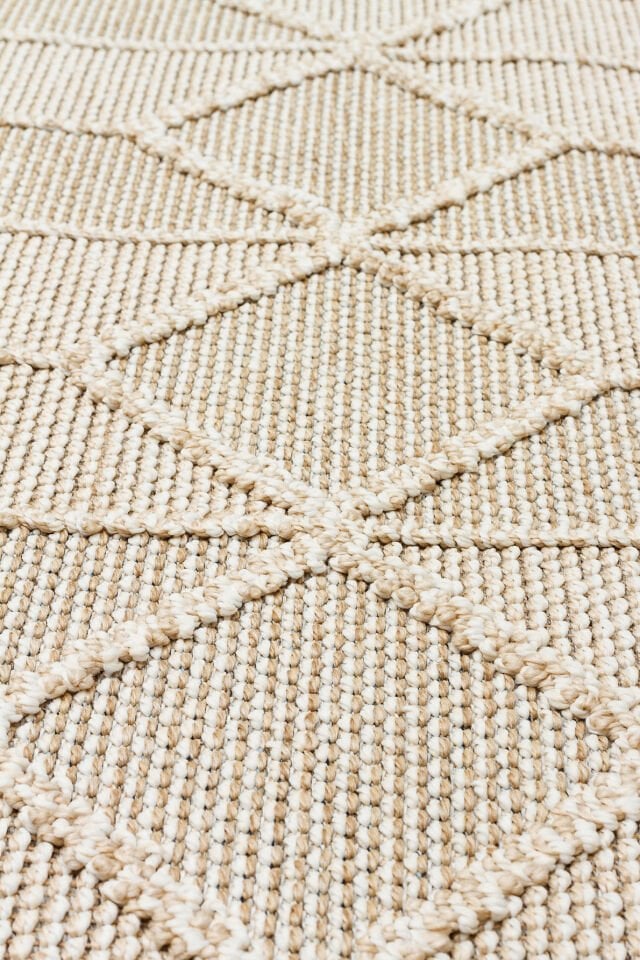 SH 03 BEIGE Hav Toz Vermez Hasır Dokuma Modern Makine Halısı