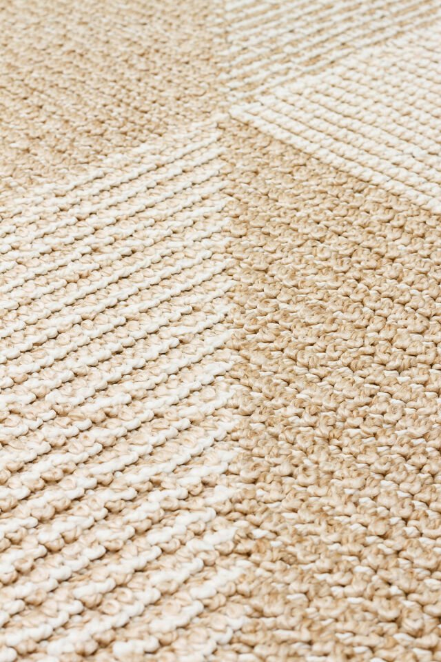 SH 08 BEIGE Hav Toz Vermez Hasır Dokuma Modern Makine Halısı
