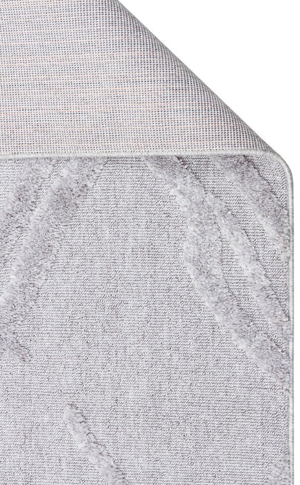 TRZ 03 GREY Hav Toz Vermez Yumuşak Dokulu Etnik Örgü Desenlere Sahip Modern İskindinav Halı