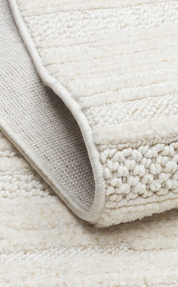 HRG 01 WHITE Hav Toz Vermeyen Yumuşak dokulu Modern Makine Halısı