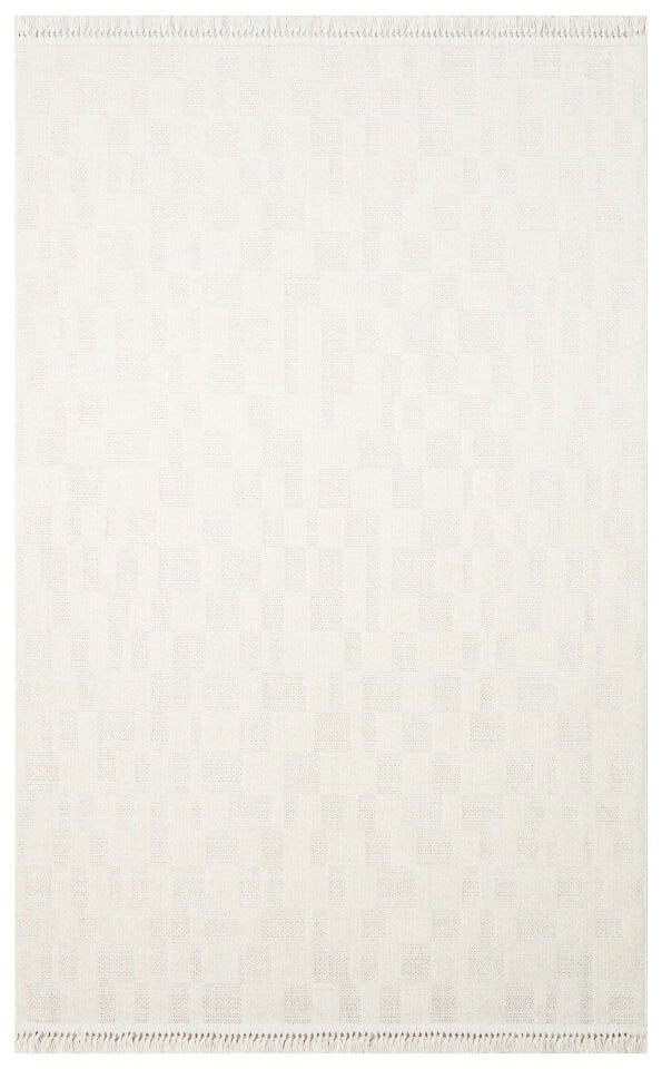 HRG 02 WHITE Hav Toz Vermeyen Yumuşak dokulu Modern Makine Halısı
