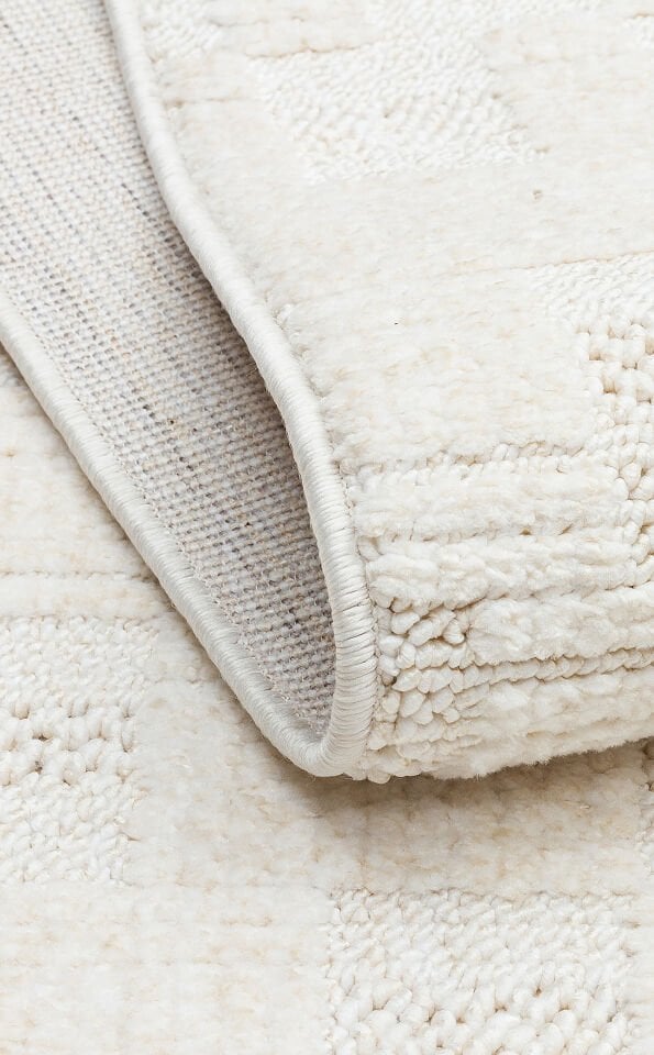 HRG 02 WHITE Hav Toz Vermeyen Yumuşak dokulu Modern Makine Halısı