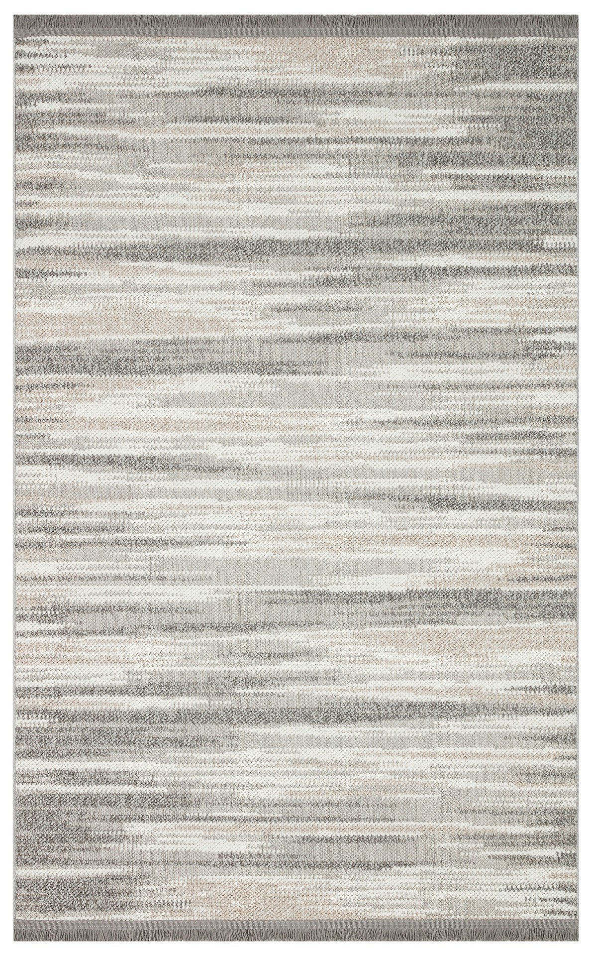 MOT 01 GREY WHITE Yumuşak Tuşeli Örgü Dokuma Modern Makine Halısı