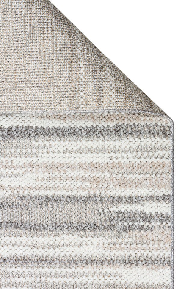MOT 01 GREY WHITE Yumuşak Tuşeli Örgü Dokuma Modern Makine Halısı