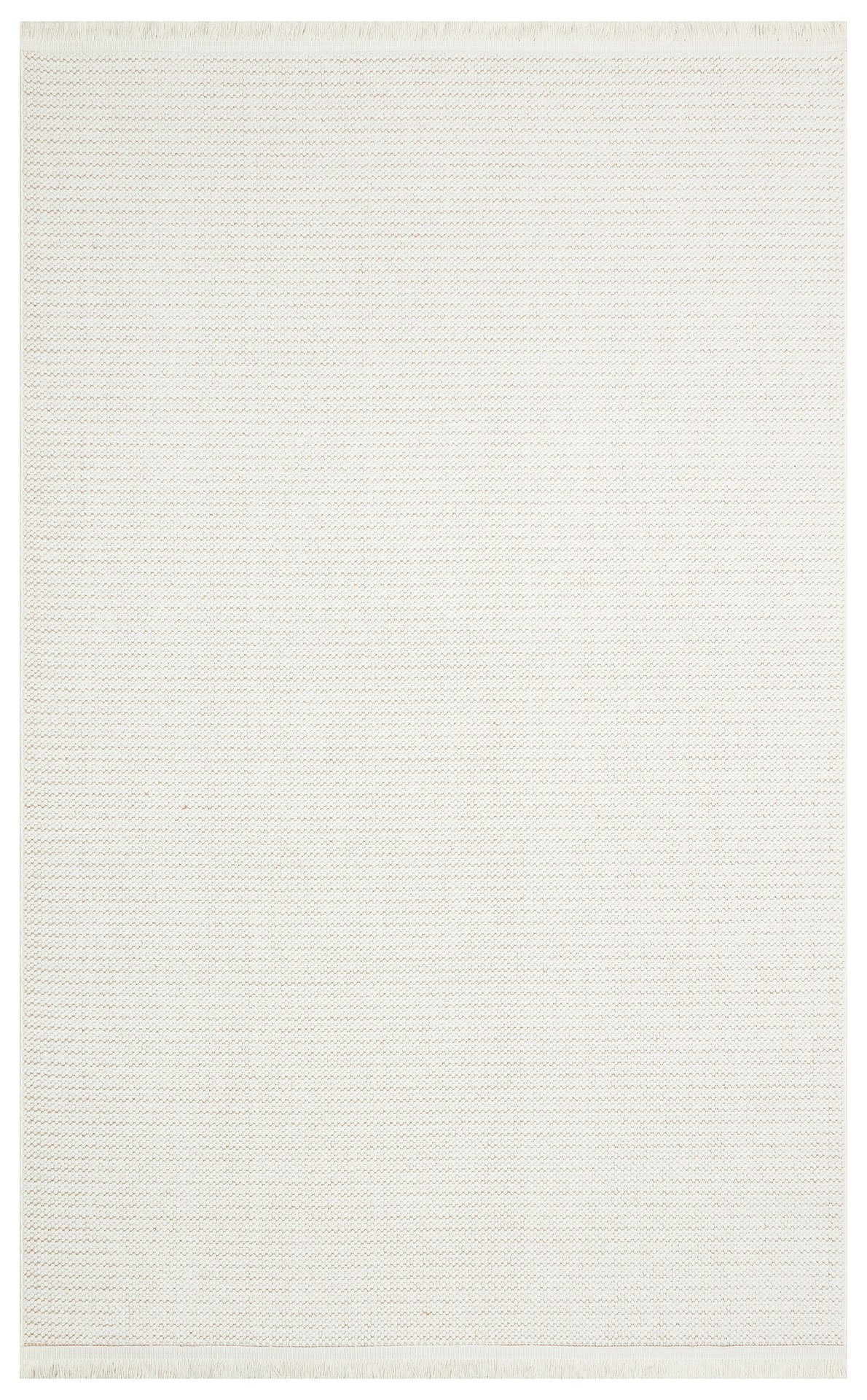 MOT PLAIN WHITE Yumuşak Tuşeli Örgü Dokuma Modern Makine Halısı