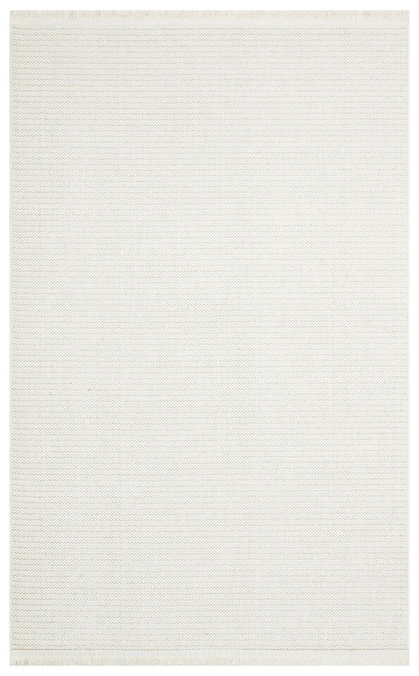 MOT PLAIN WHITE Yumuşak Tuşeli Örgü Dokuma Modern Makine Halısı