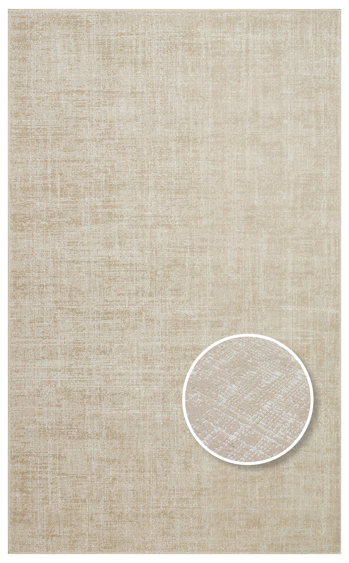 KLH PLAIN BEIGE Özel Dokuma Tekniği ile Üretilen Modern Sade Desenli Makine Halısı