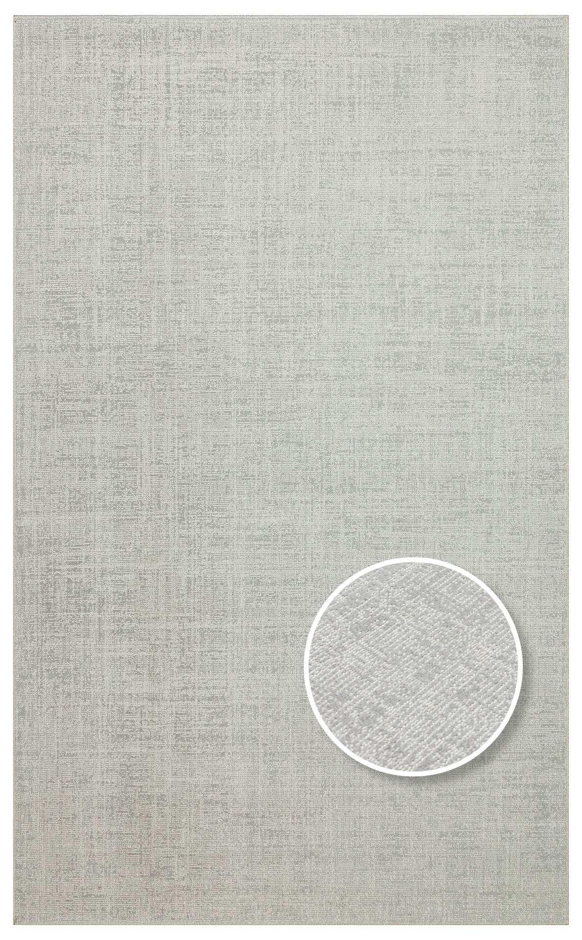 KLH PLAIN SILVER Özel Dokuma Tekniği ile Üretilen Modern Sade Desenli Makine Halısı