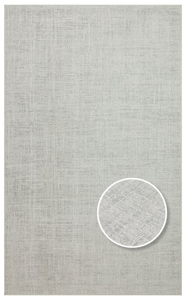 KLH PLAIN SILVER Özel Dokuma Tekniği ile Üretilen Modern Sade Desenli Makine Halısı