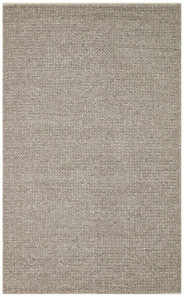 BASKETWEAVE BROWN Naturel Kazak Örgü Desenli El Dokuma Örgü Halı