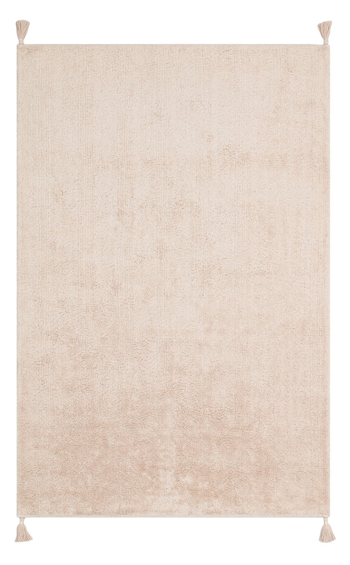CBN PLAIN BEIGE Yıkanabilir Kaymaz Tabanlı Naturel Pamuk Bebek Halısı
