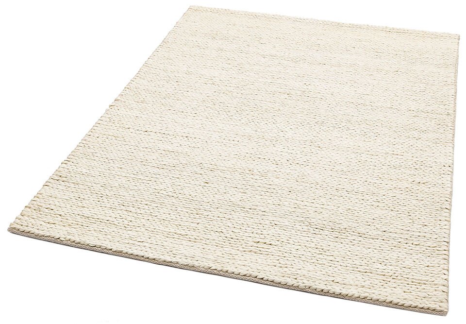 CHOTI WHITE El Dokuma Naturel Jüt Hasır Halı