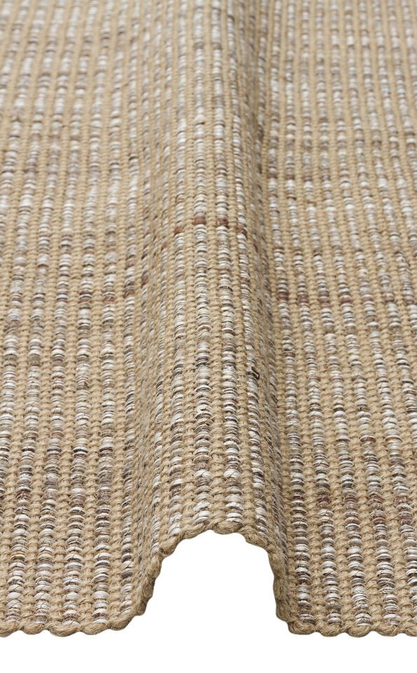 DH 01 BEIGE Jüt ve Polyester ile Üretilen Çift Taraflı Modern Kilim