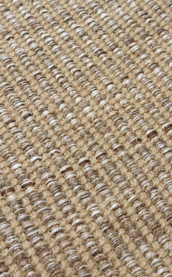 DH 01 BEIGE Jüt ve Polyester ile Üretilen Çift Taraflı Modern Kilim