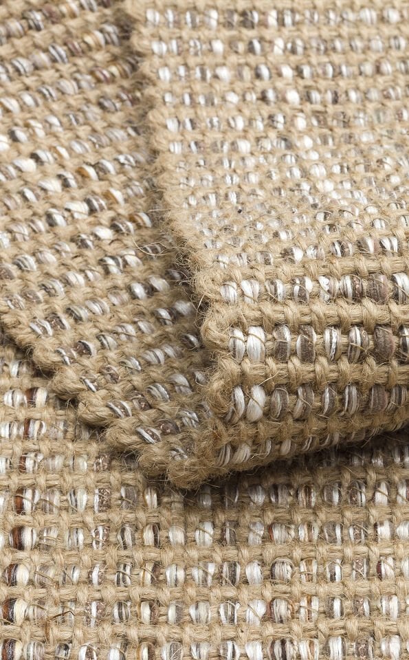 DH 01 BEIGE Jüt ve Polyester ile Üretilen Çift Taraflı Modern Kilim