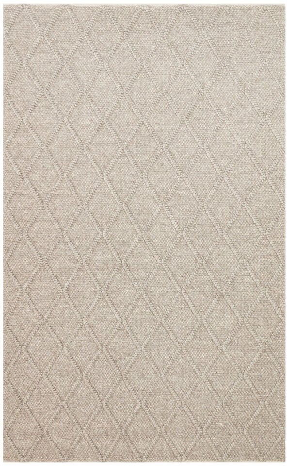 DIAMOND BROWN Naturel Kazak Örgü Desenli El Dokuma Örgü Halı