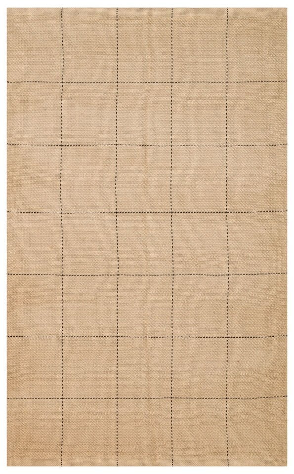 DLH 01 BLACK Jüt ve Pamuk ile Üretilen Çift Taraflı Modern Kilim
