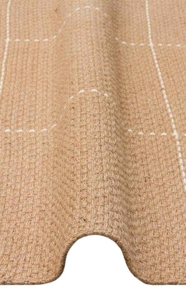 DLH 01 WHITE Jüt ve Pamuk ile Üretilen Çift Taraflı Modern Kilim