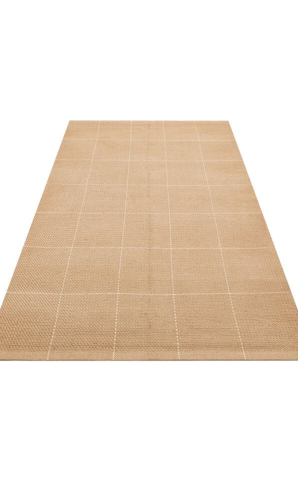 DLH 01 WHITE Jüt ve Pamuk ile Üretilen Çift Taraflı Modern Kilim