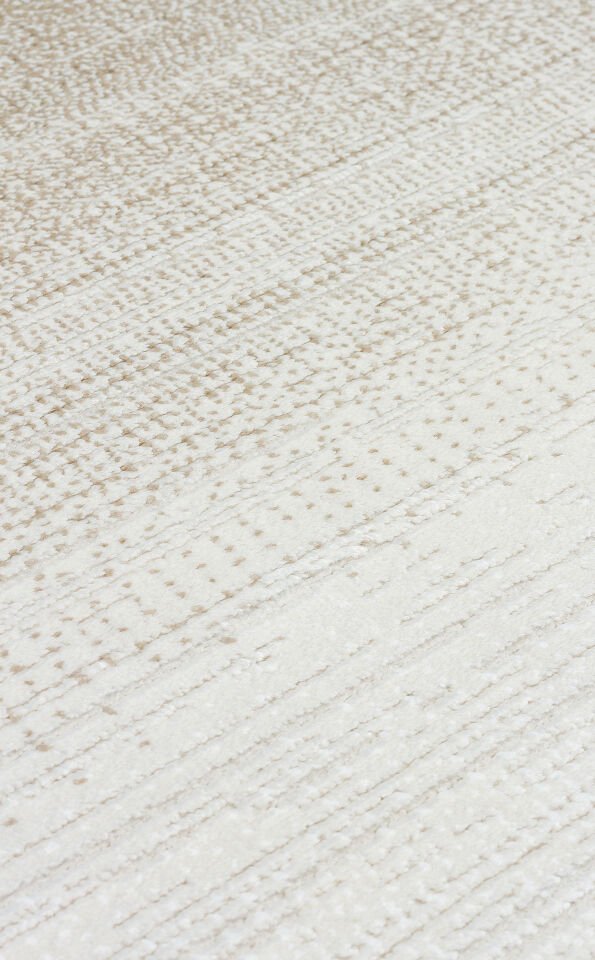 LGS 16 CREAM BEIGE XW Hav Toz Vermez Eskitme Desenli Modern Makine Halısı