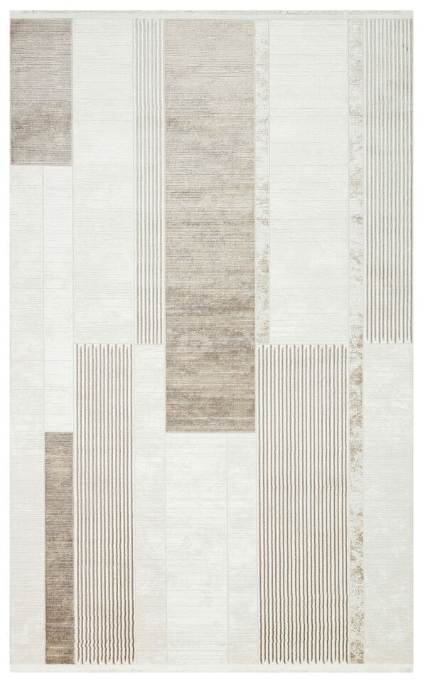 LGS 18 CREAM BEIGE XW Hav Toz Vermez Eskitme Desenli Modern Makine Halısı