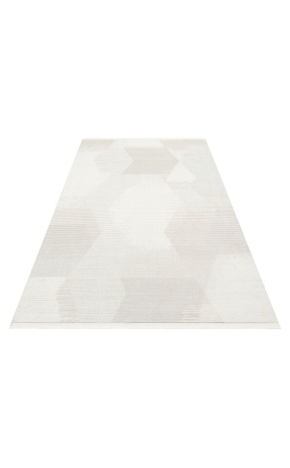 LGS 21 CREAM BEIGE XW Hav Toz Vermez Eskitme Desenli Modern Makine Halısı