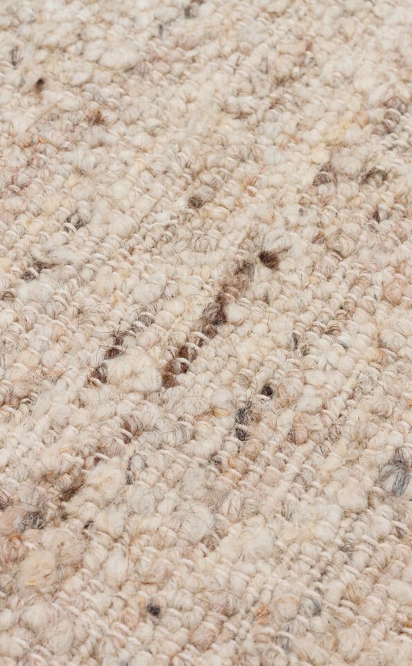 LHS 01 GREY CREAM Yün ve Jüt ile Üretilen Örme El Dokuma Halı