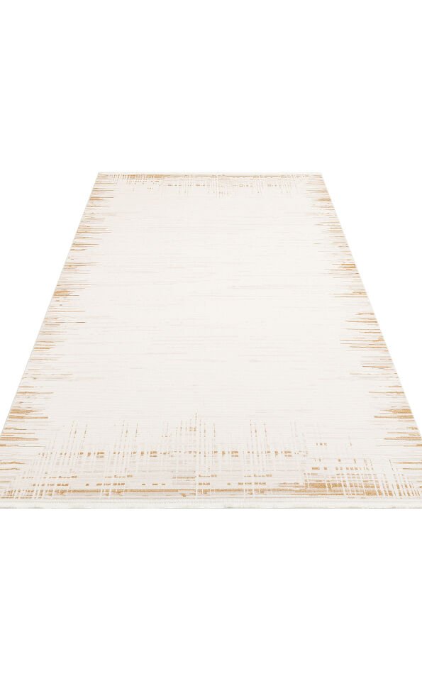 LKY 01 CREAM GOLD Sade ve Modern Akrilik Makine Halısı