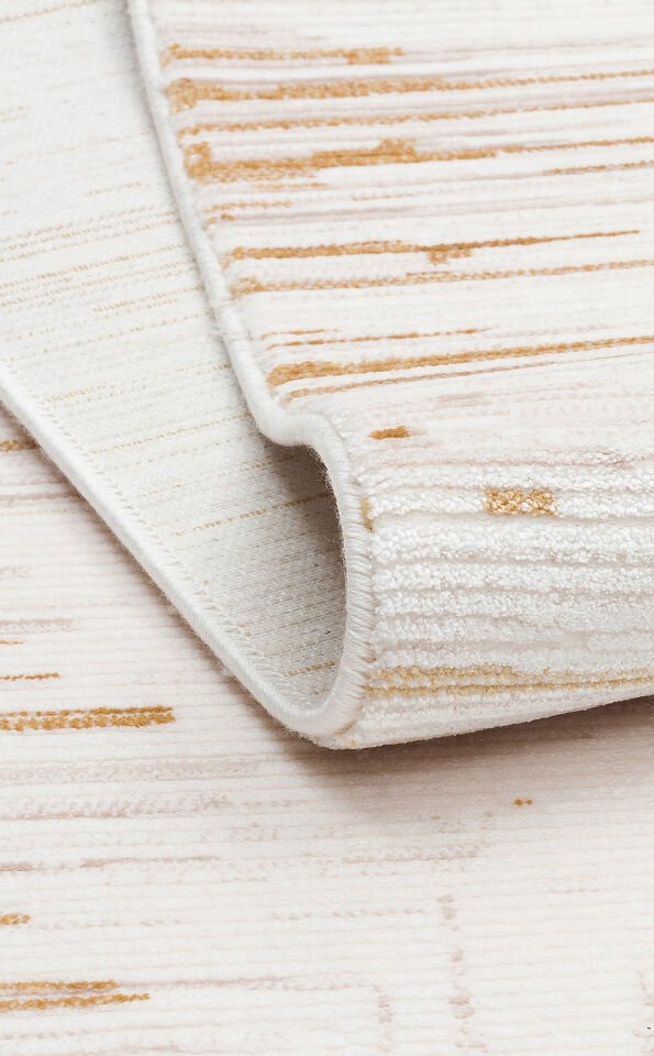 LKY 01 CREAM GOLD Sade ve Modern Akrilik Makine Halısı