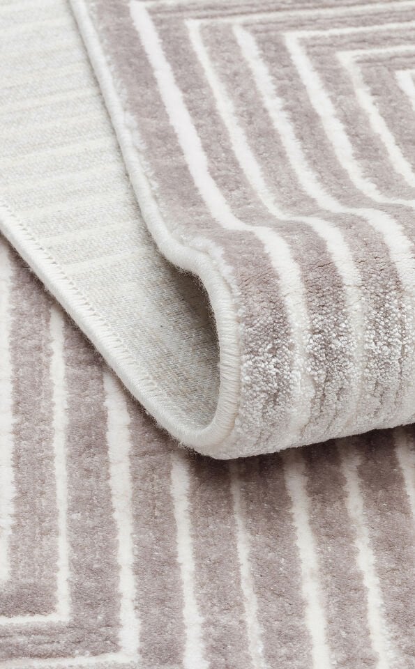 LKY 02 SILVER CREAM Sade ve Modern Akrilik Makine Halısı