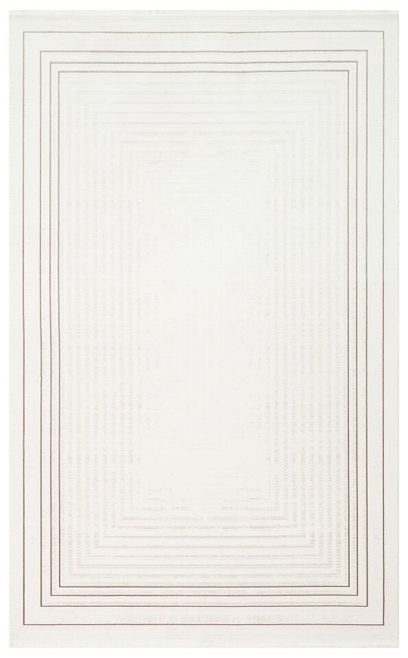 LKY 04 CREAM VIZON Sade ve Modern Akrilik Makine Halısı
