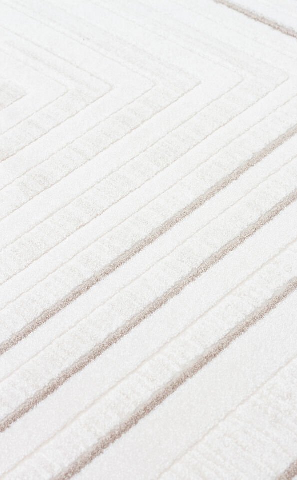 LKY 04 CREAM VIZON Sade ve Modern Akrilik Makine Halısı