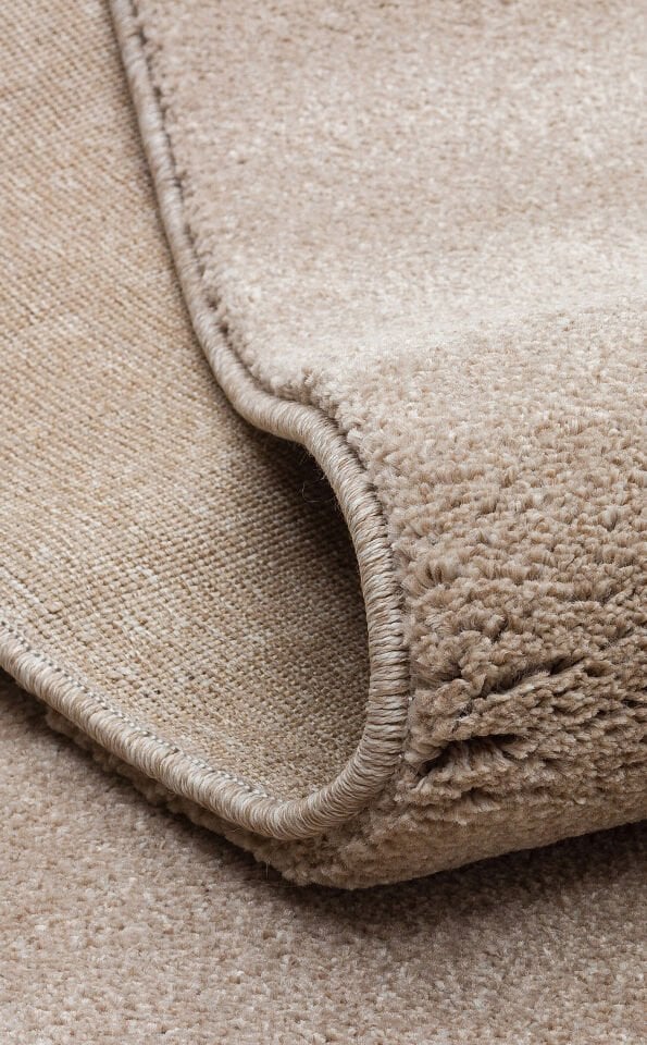 LT PLAIN BEIGE Hav Toz Vermez Modern Sade Desenli Makine Halısı
