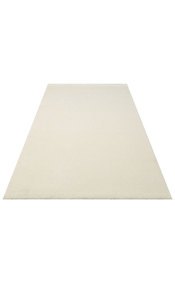 LT PLAIN WHITE Hav Toz Vermez Modern Sade Desenli Makine Halısı