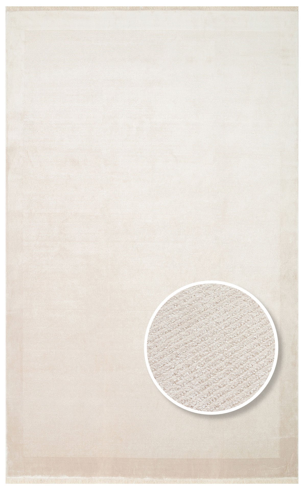 NAP 02 BEIGE Sade Desenli Modern Sık Dokuma Makine Halısı