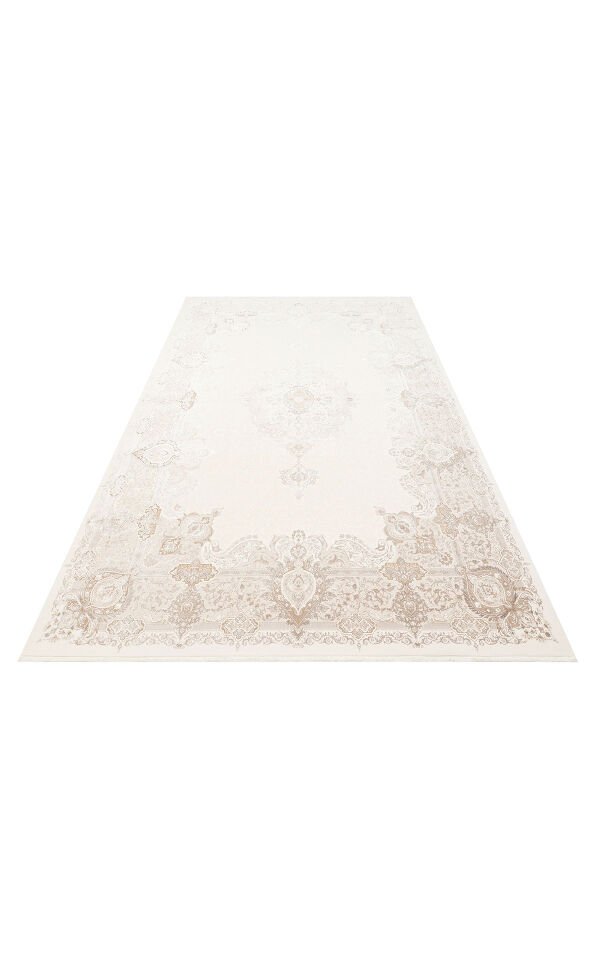 PLM 01 CREAM BEIGE Yüksek Kaliteli Sık Dokuma Modern Salon Halısı