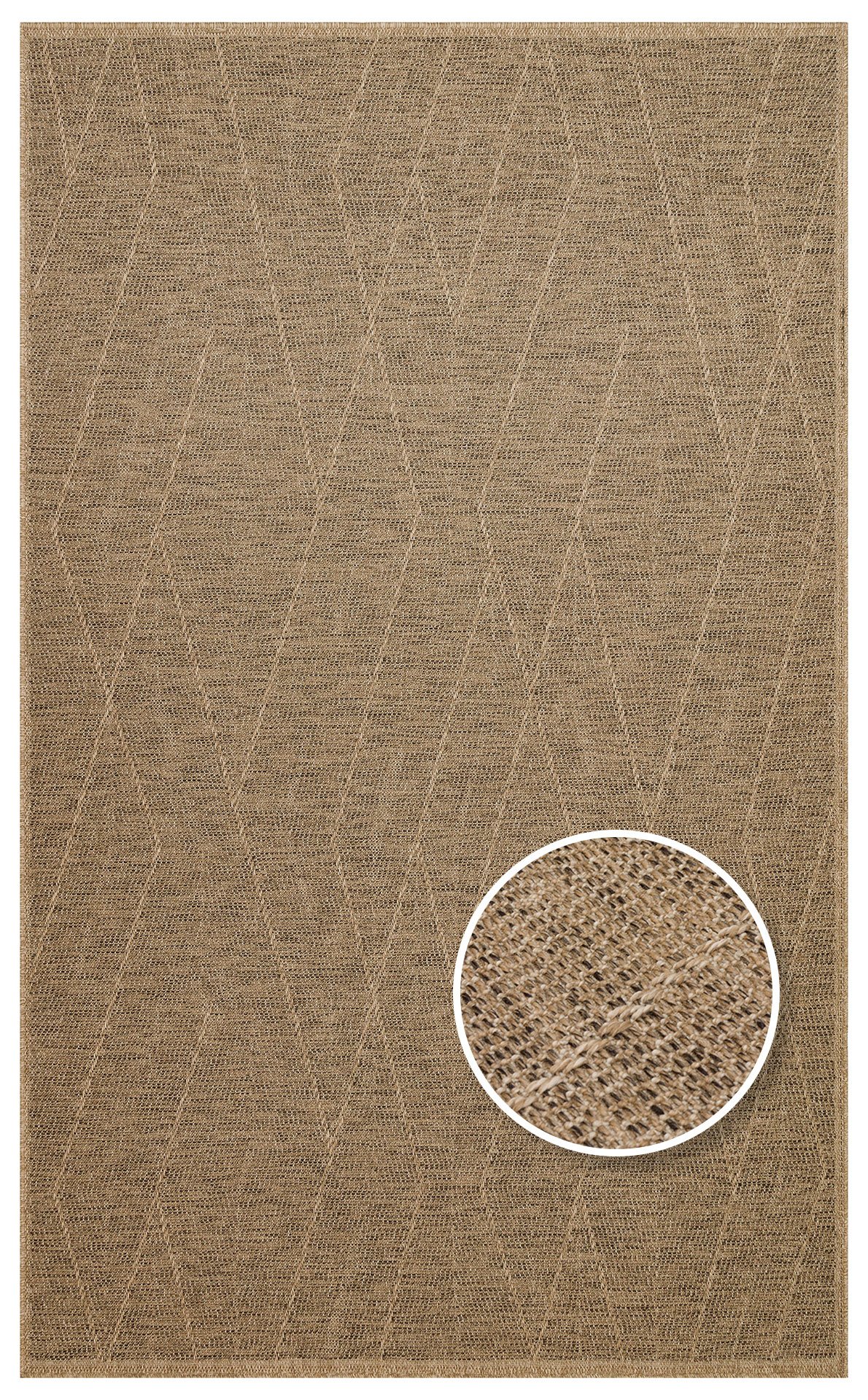 SLD 03 NATURAL Güneş Işığı ve Suya Dayanıklı Jüt Görünümlü Sisal Halı